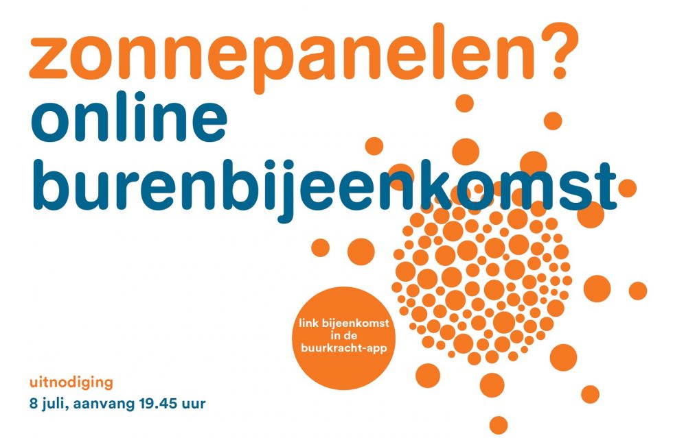 Allereerste digitale burenbijeenkomst